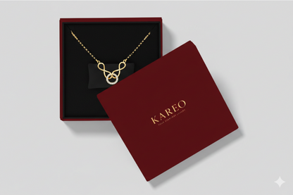 Elegant Infinity Design Gold Plated Mangalsutra for Women | Anti-Tarnish Stainless Steel Black Bead Necklace