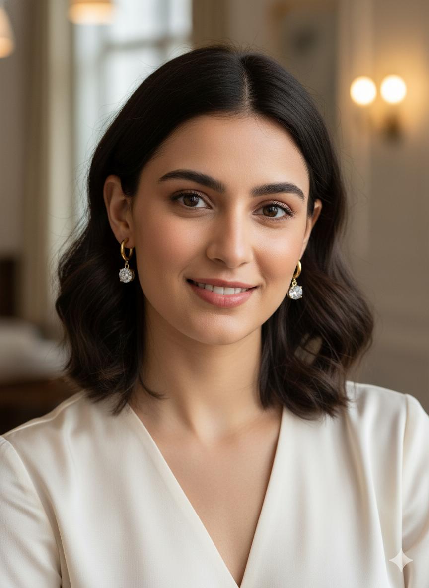 Luxury 18K Gold Plated Anti-Tarnish Solitaire Drop Earrings for Women