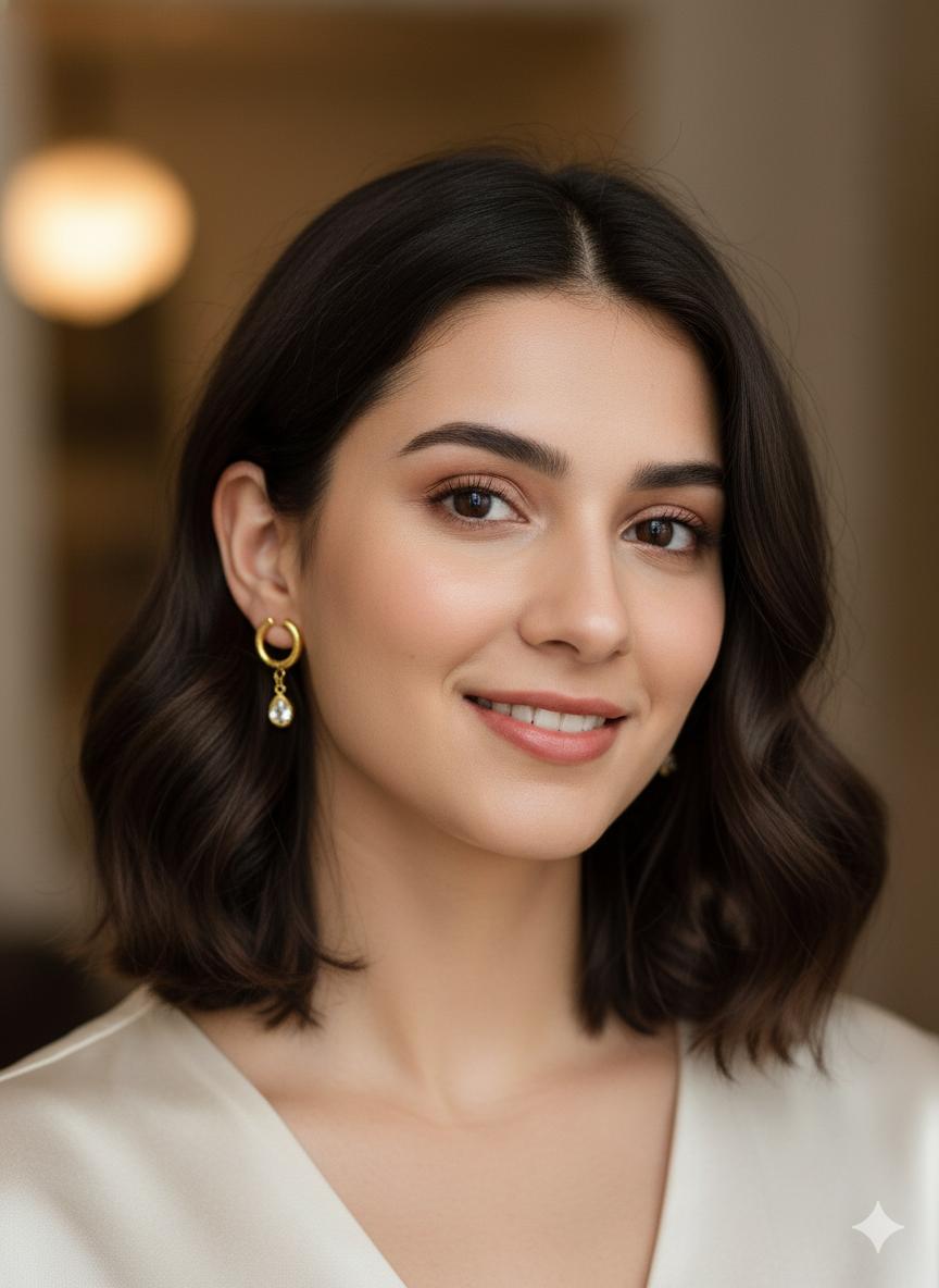 Premium 18K Gold Plated Anti-Tarnish Teardrop Solitaire Hoop Earrings